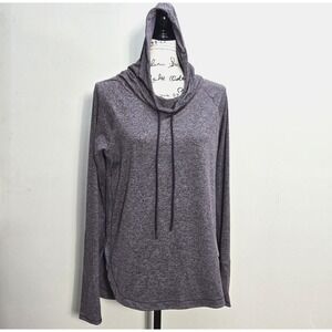 Athleta Uptempo‎ Hoodie Size S Performance Pullover Purple Thumbholes Athleisure